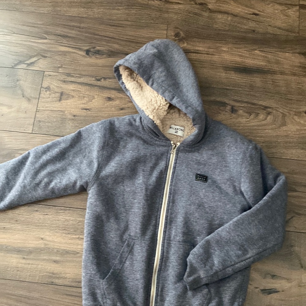 Billabong zip up jacket fleece lined size small